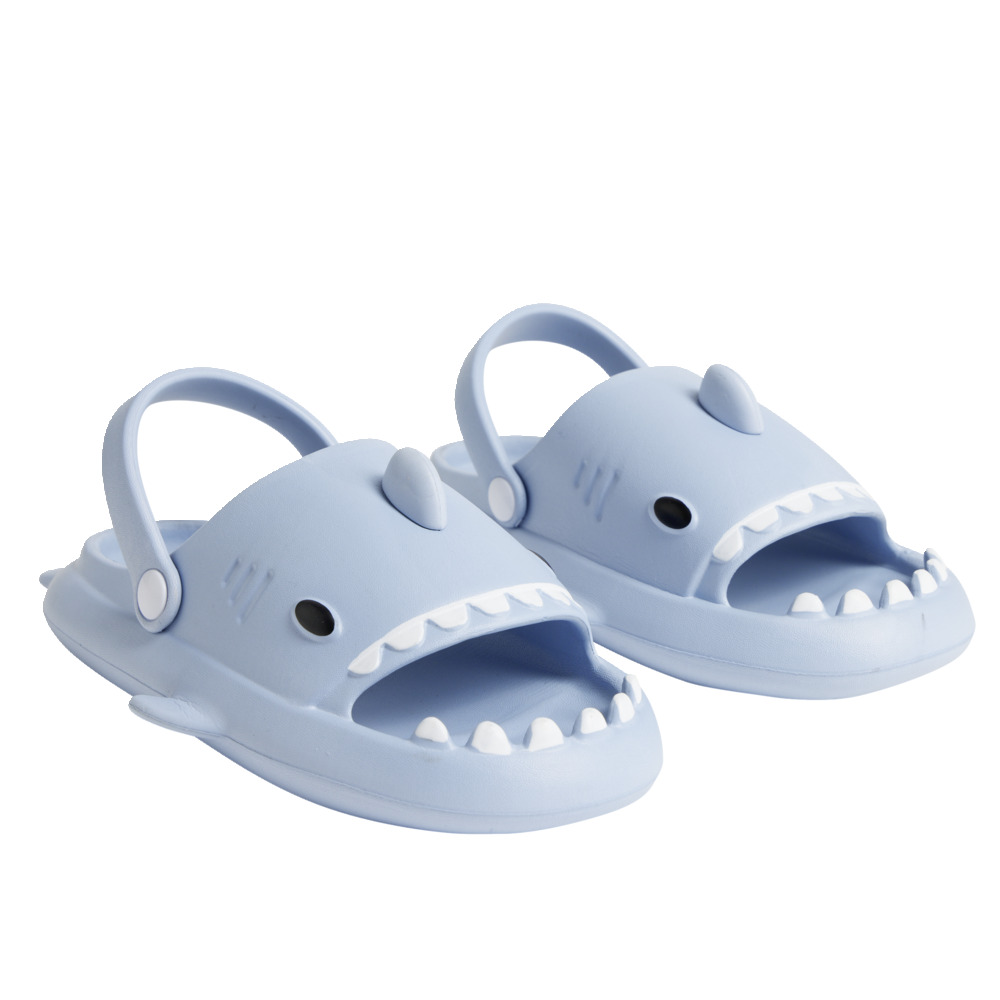 Children's blue rubber shark slippers 30/31