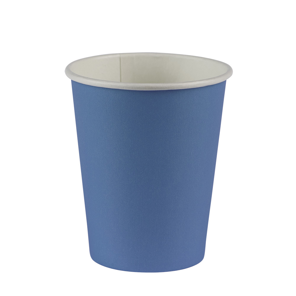 Disposable blue cardboard cups x12