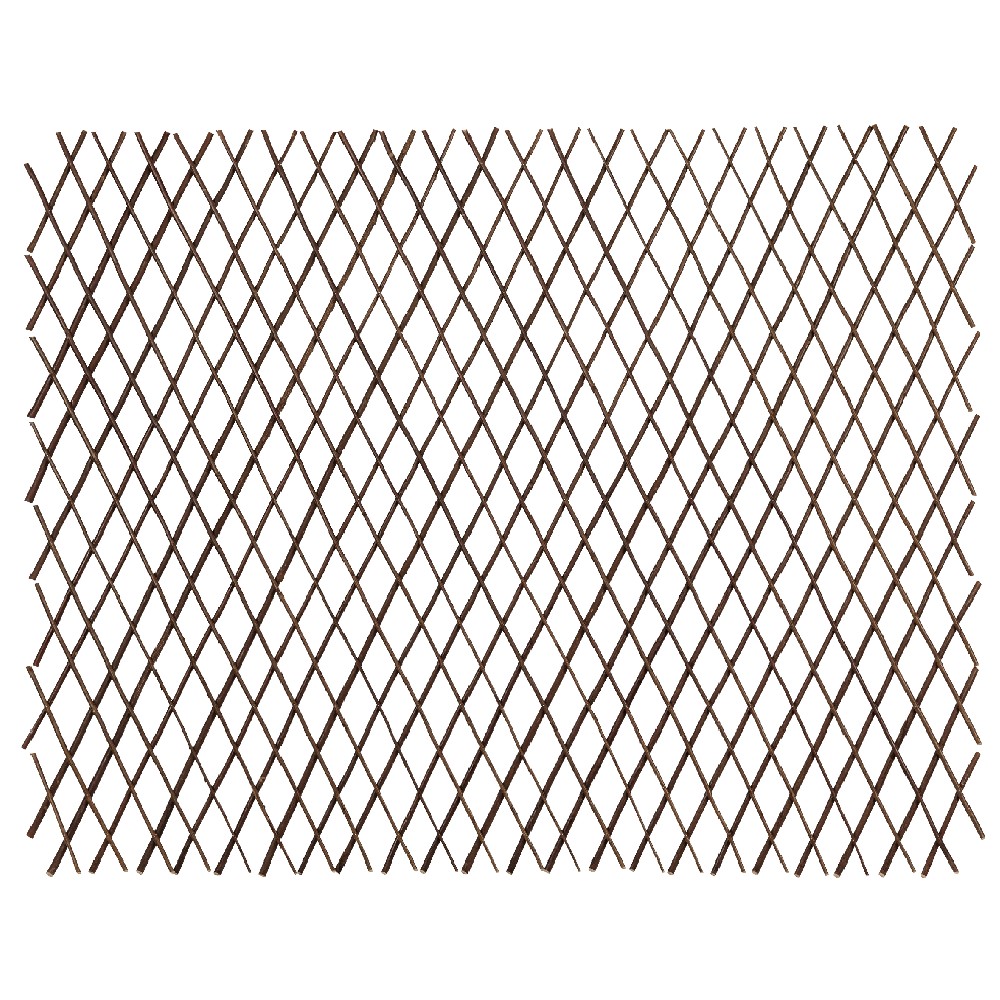 Brown wicker expandable trellis