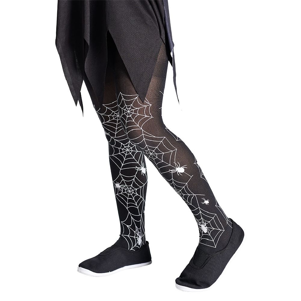 Halloween spider web children's tights