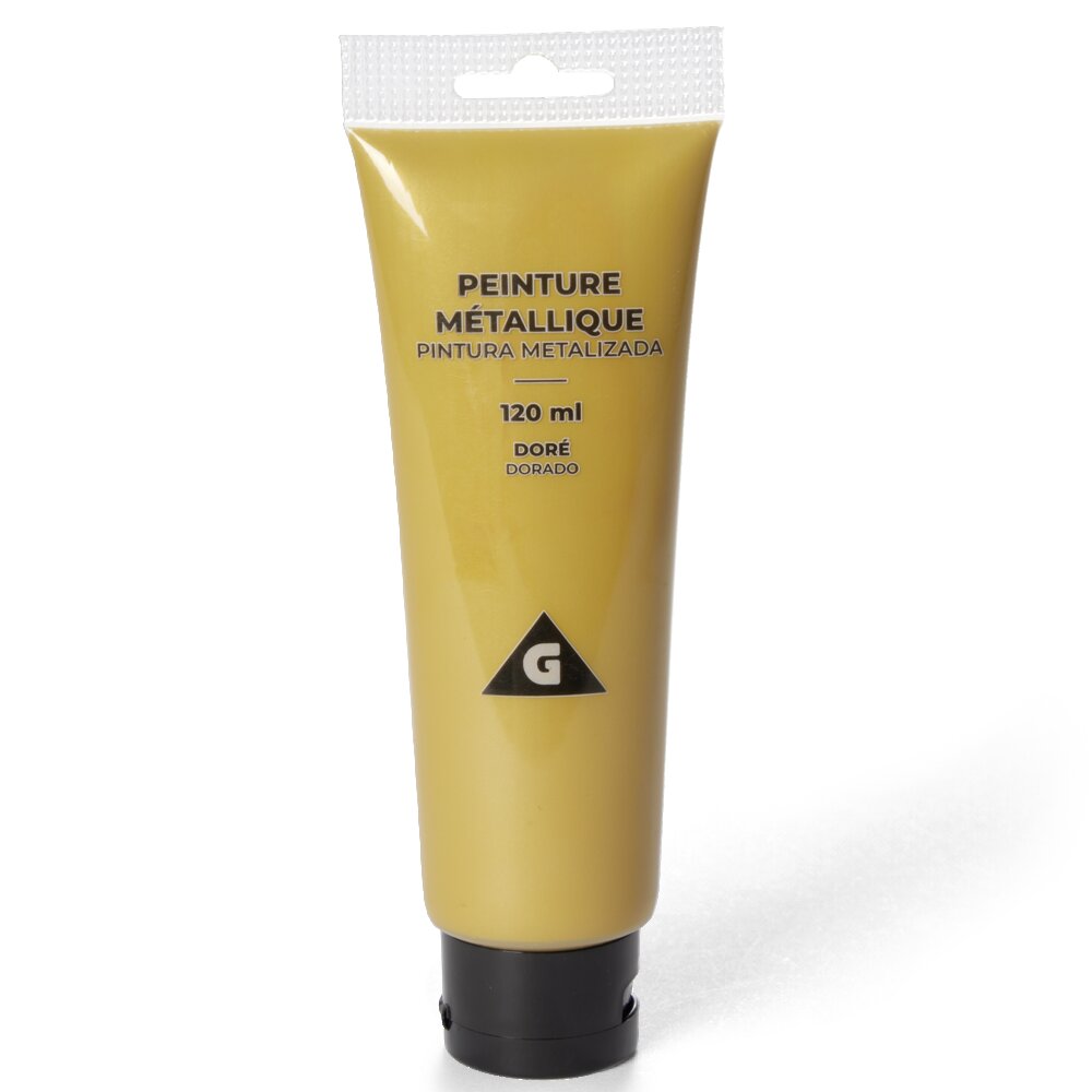 120ml metallic gold acrylic paint tube