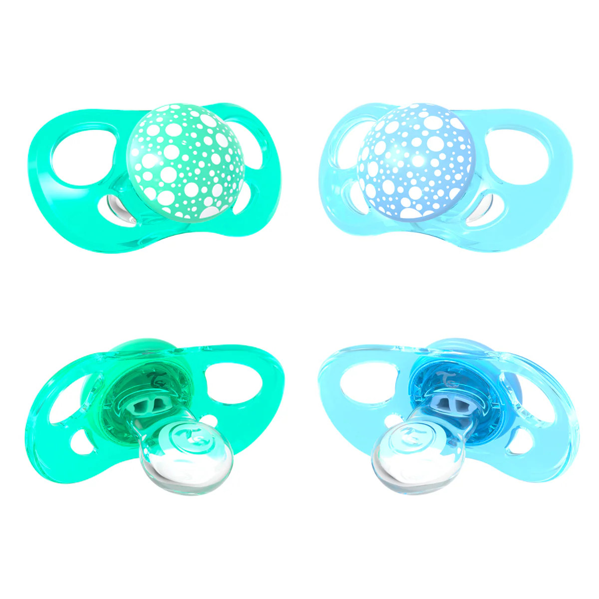 Twistshake 2x Pacifier 6+m Pastel Blue Green 1/48