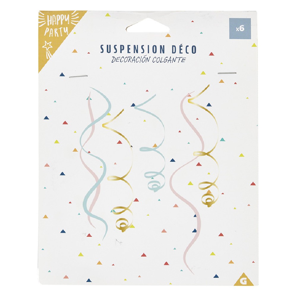 DEKOR LETRE SPIRALE NE NGJYRE PINK, BLU DHE GOLD