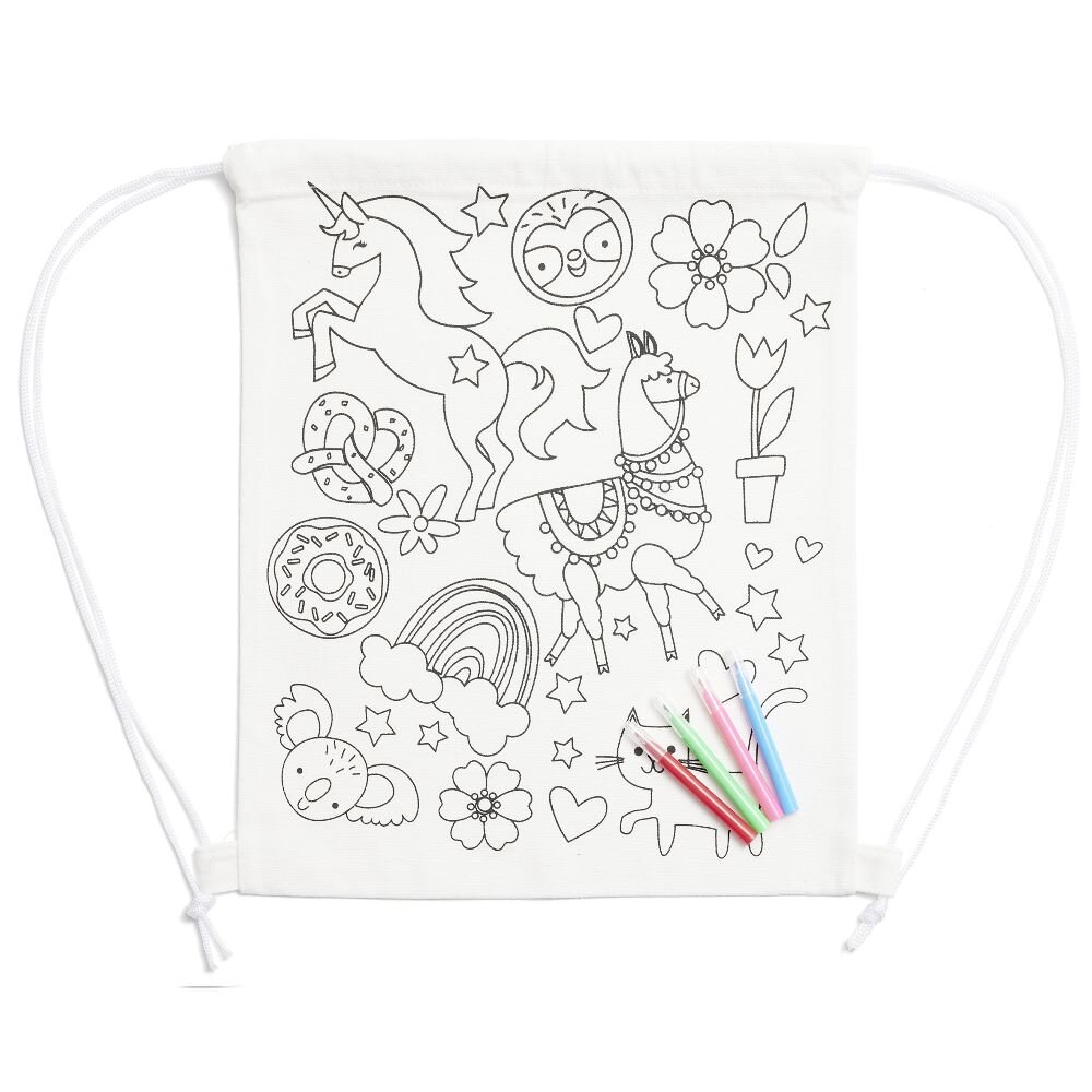 Coloring fabric bag
