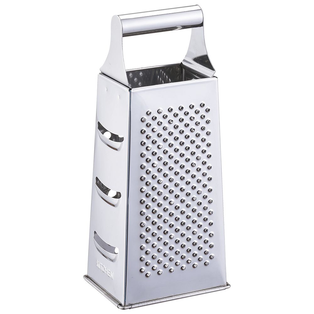 4-sided silver stainless steel grater