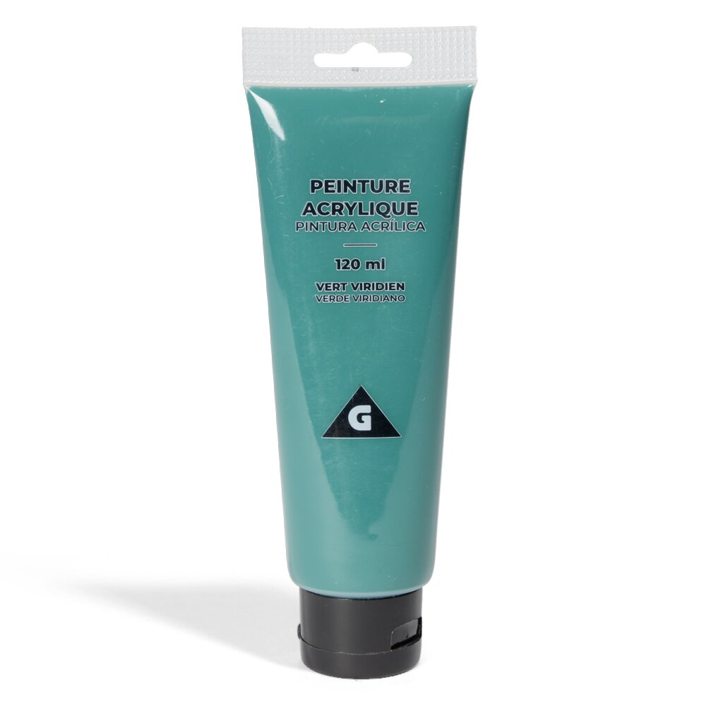 120ml acrylic paint tube viridian green