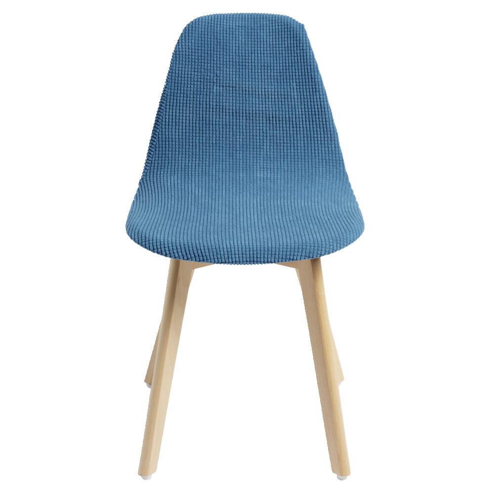 Blue stretch Scandinavian chair cover 45x40xH45cm