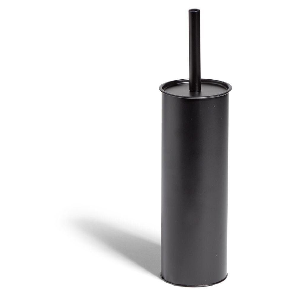 Black metal toilet brush