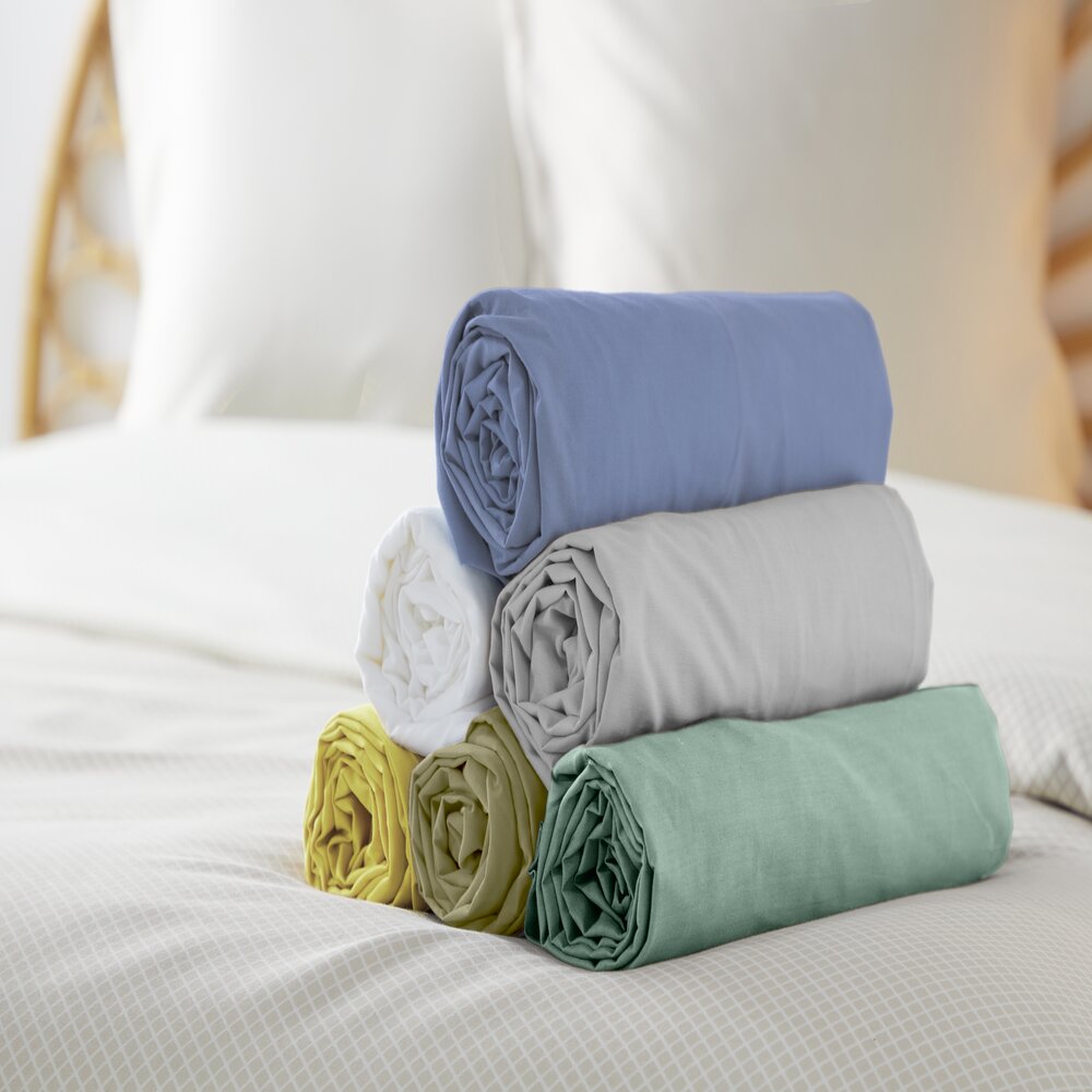 Jersey fitted sheet 140x190cm for 2 people - 3 colors