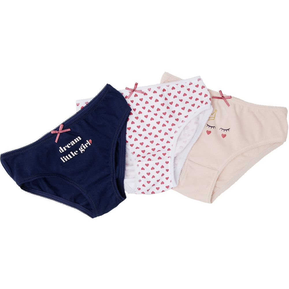 CULOTTE FILLE X3 MULTICOUL M | 612518