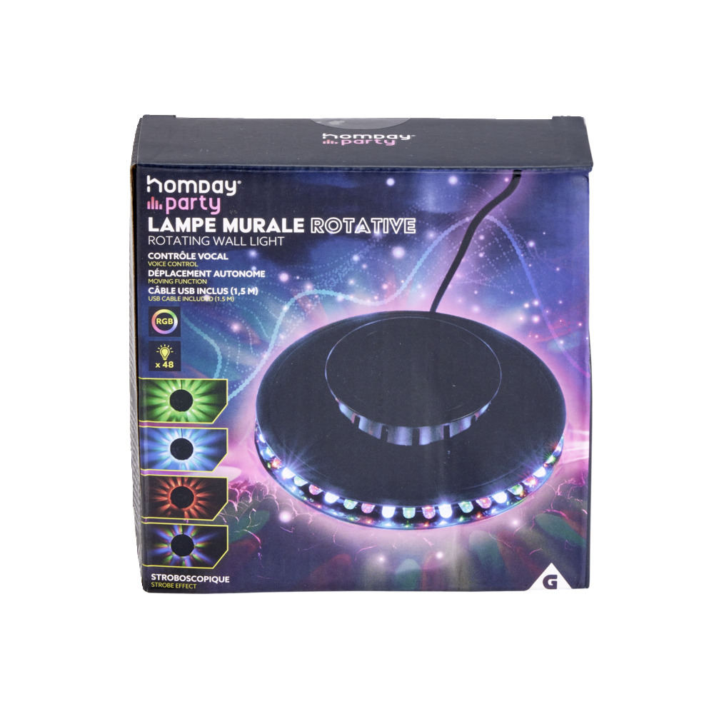 LLAMPE MURALE ROTATIVE Ø12,8xH2,5 cm