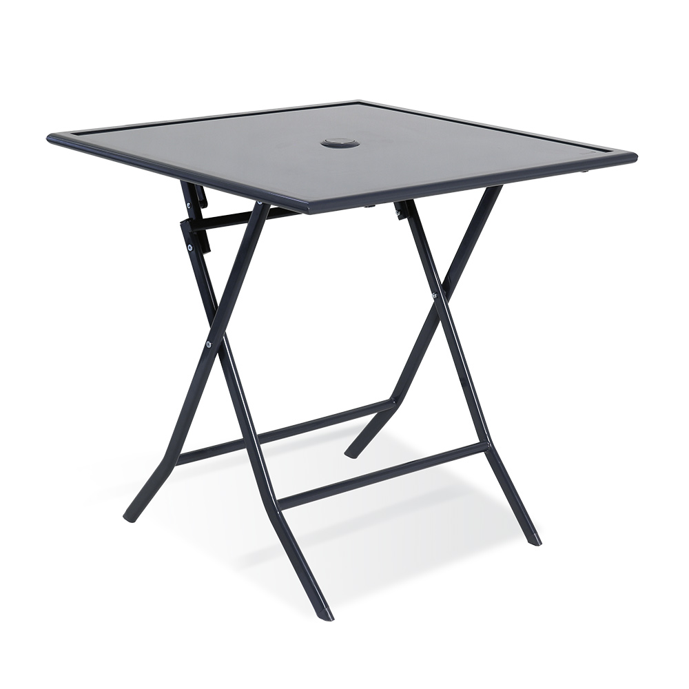 London folding garden table for 2 people, anthracite grey, 70x70xH71cm
