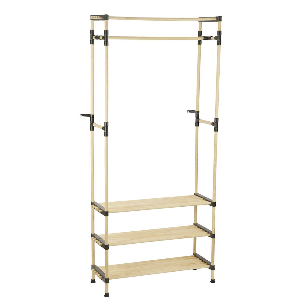 GARDEROBE ME 3 RAFTE NGA DRURI 77X164X28CM