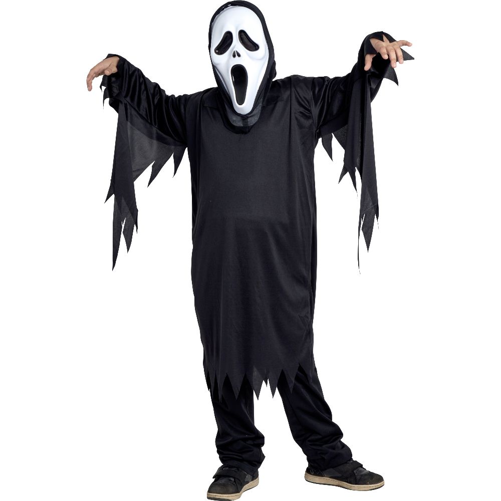 Children's Halloween Scary costume mask and tunic 7/10 years old