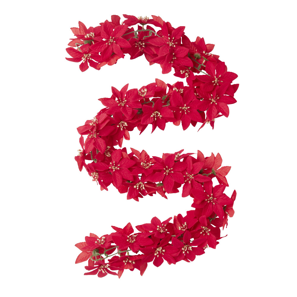 KURORE ME LULE ARTIFICIALE TE KUQE POINSETTIA L175CM