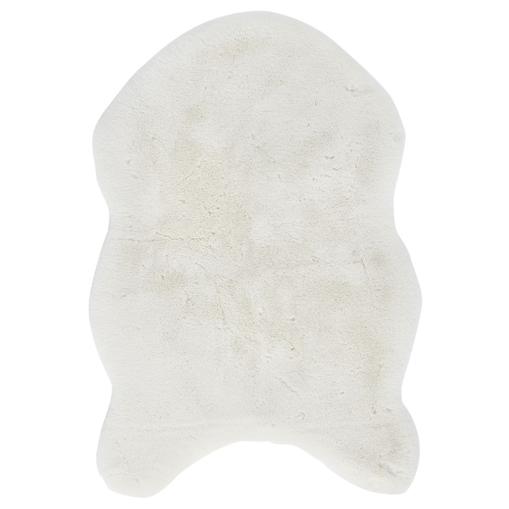 Beige faux fur rug 60x90cm