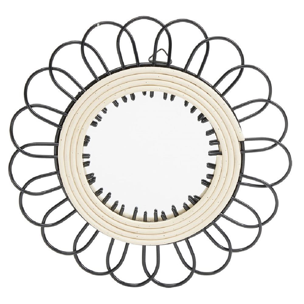 MIROIR SOLEIL METAL D25.5CM NR