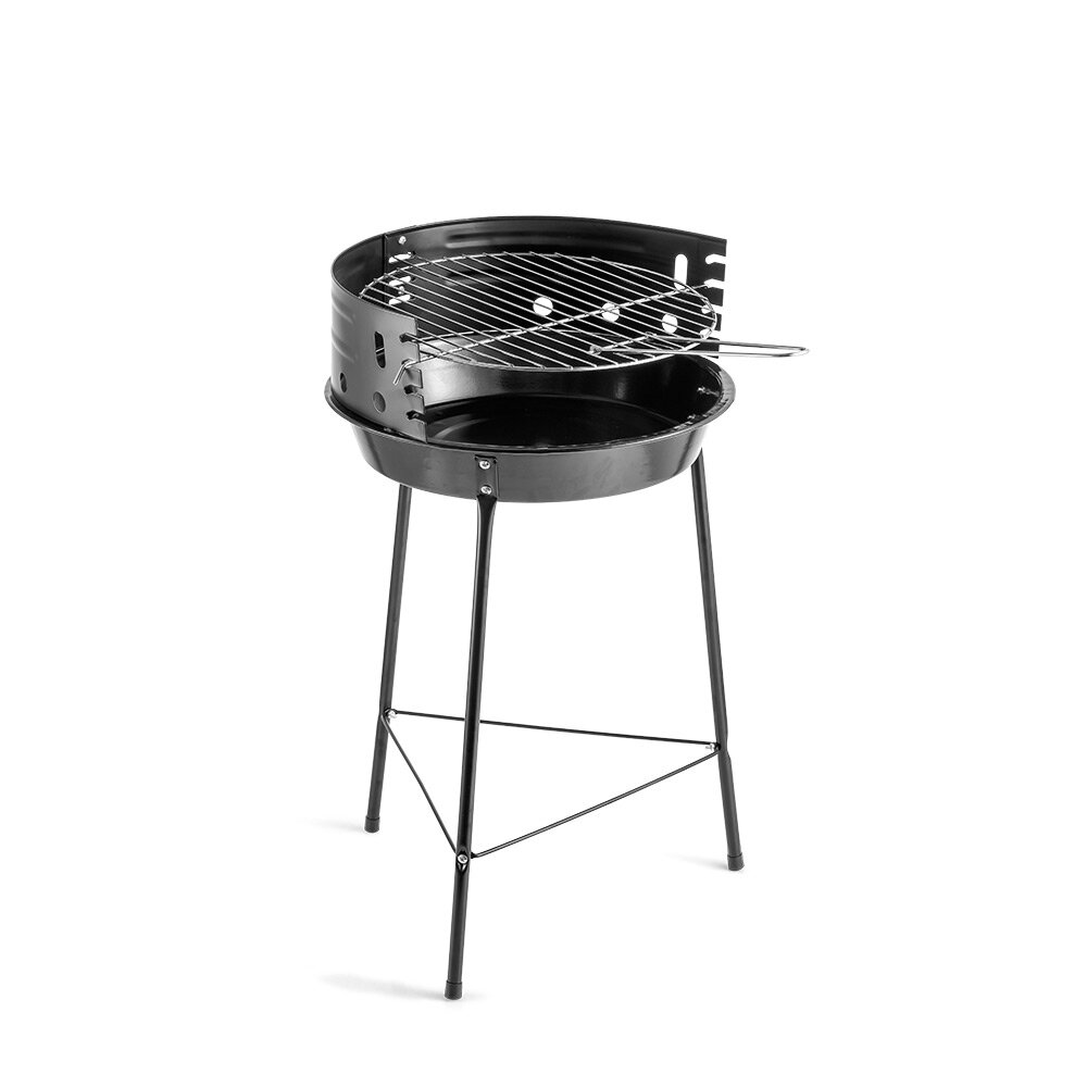 Miami round black metal barbecue
