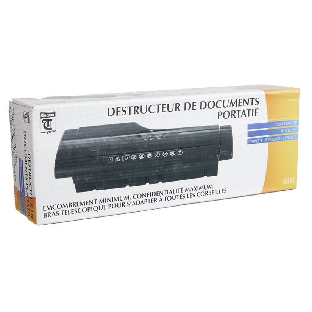 Black portable document shredder
