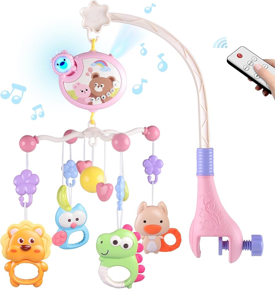 Lodër krevati për bebe me muzikë dhe bateri