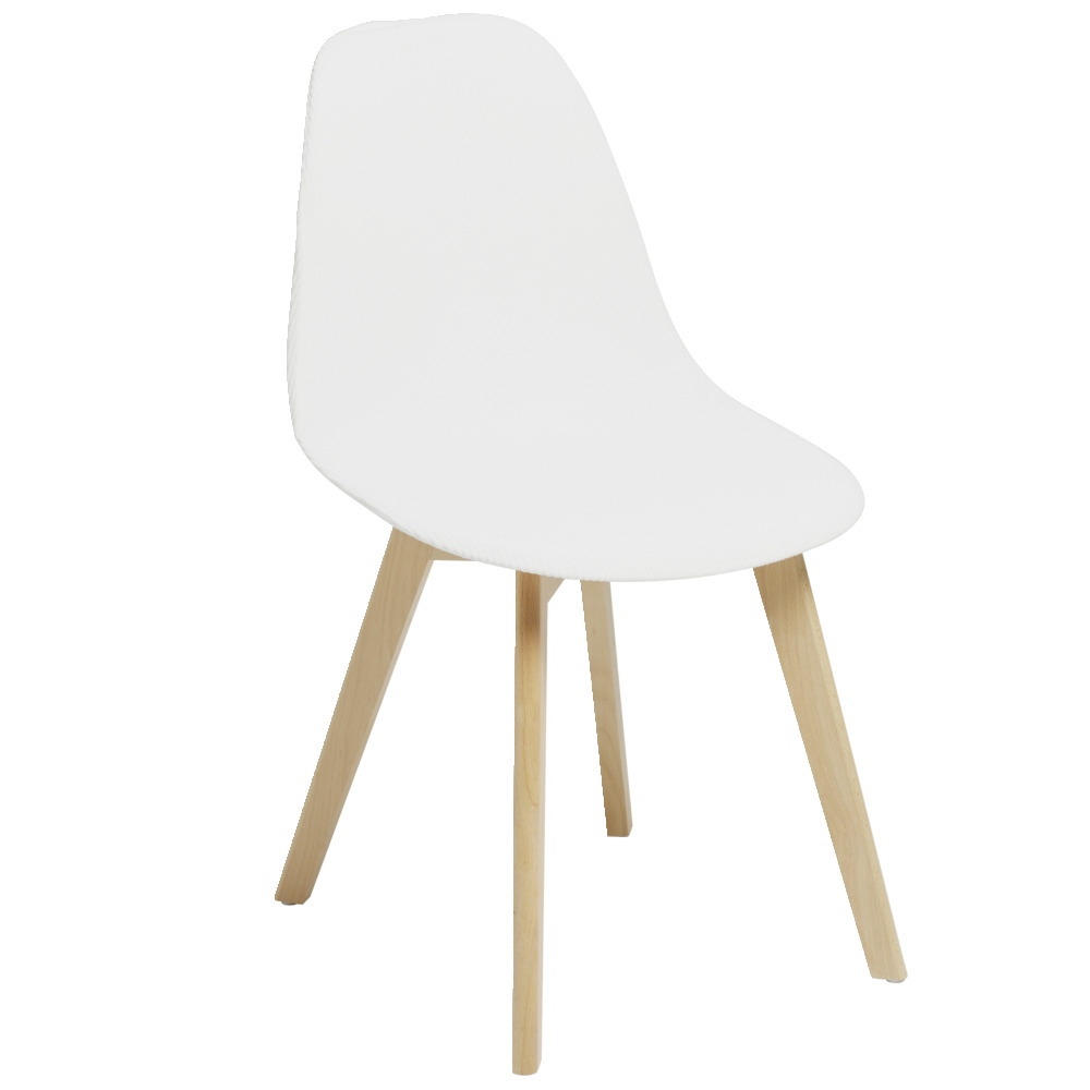 Corduroy chair cover L45xP40xH45cm - 2 models gray or white