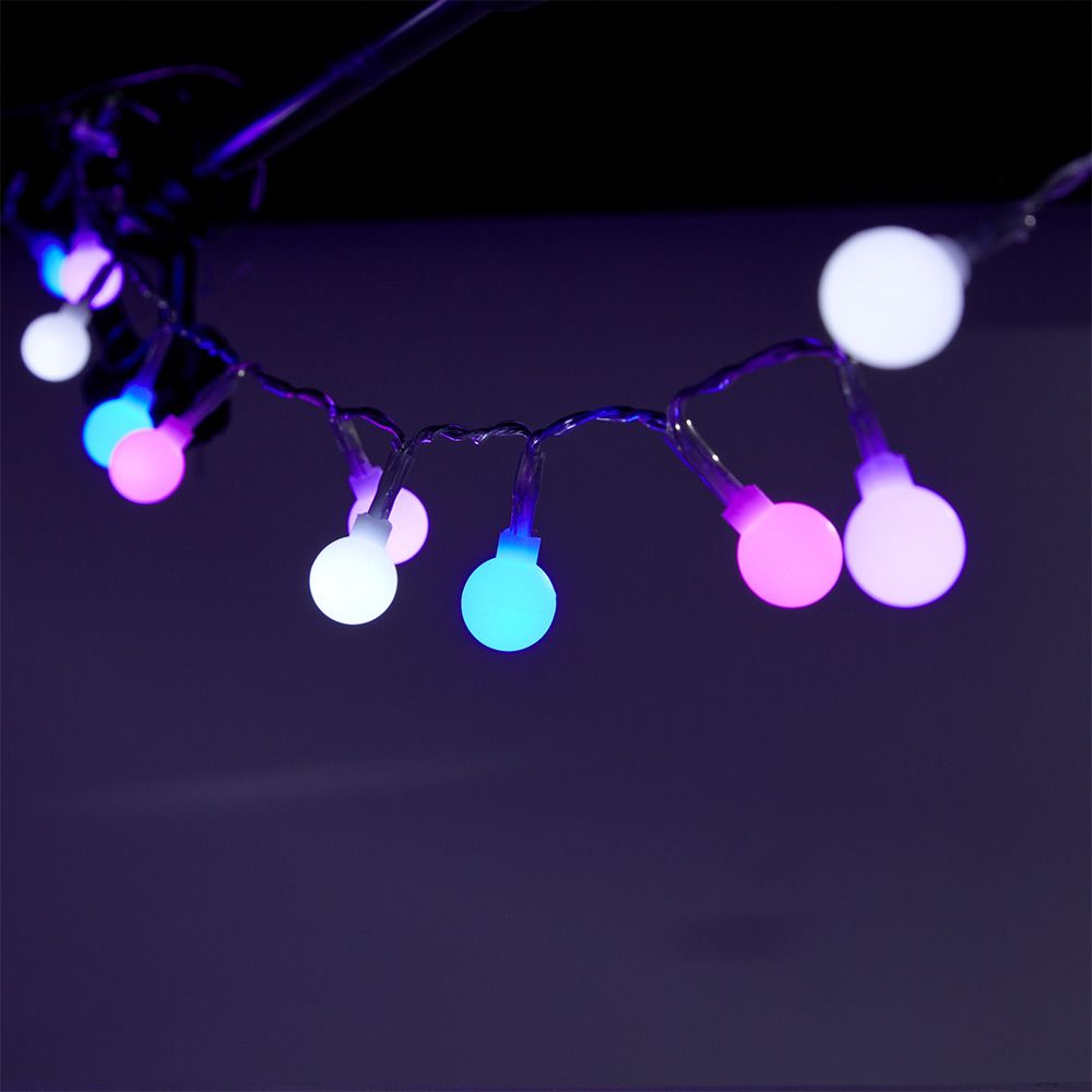 96 LED electric ball garland 7.6m of multi-colored lighting