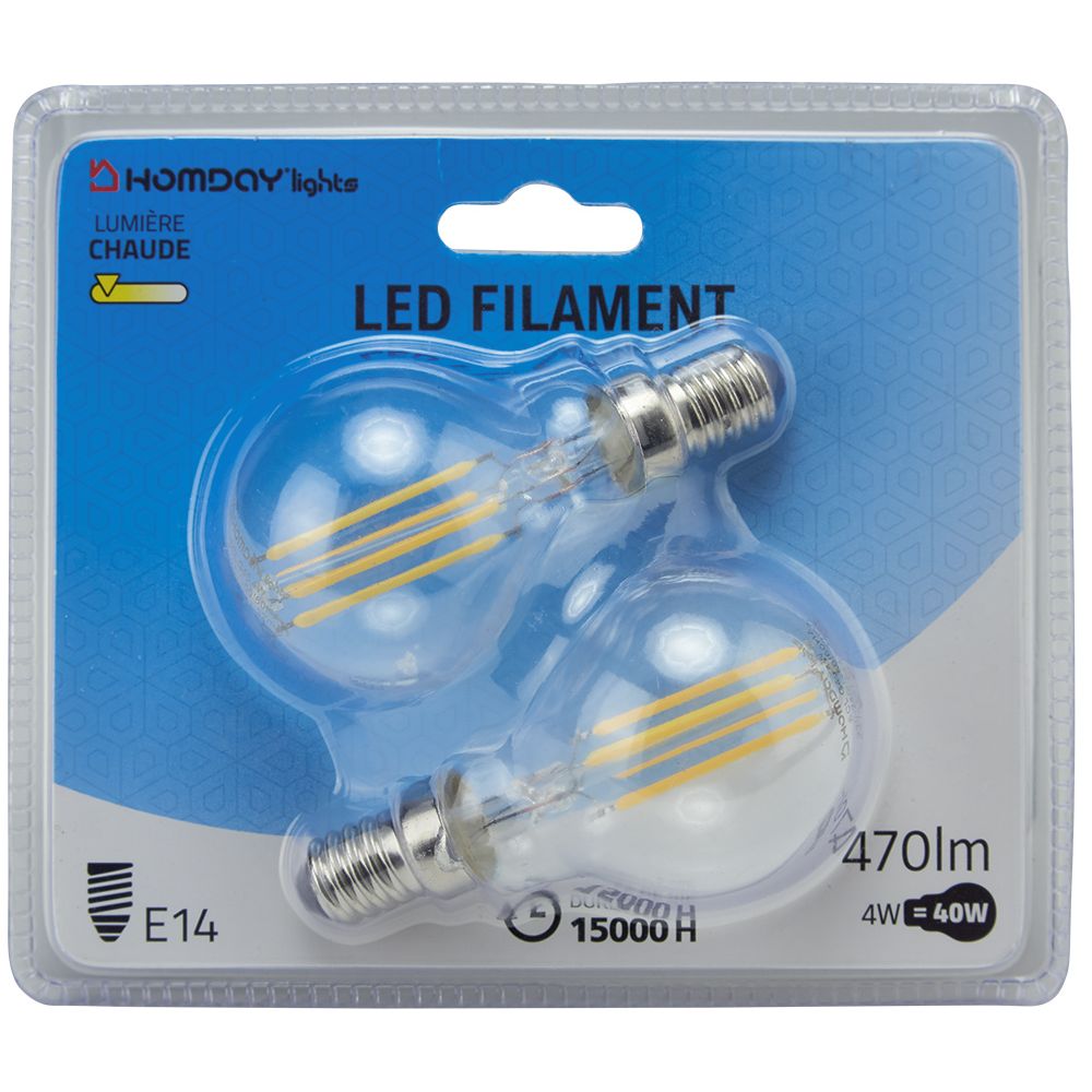 LLAMBË LED X2 G45E14 470LM