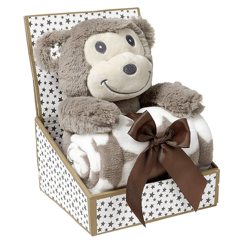 Children's blanket with plush toy