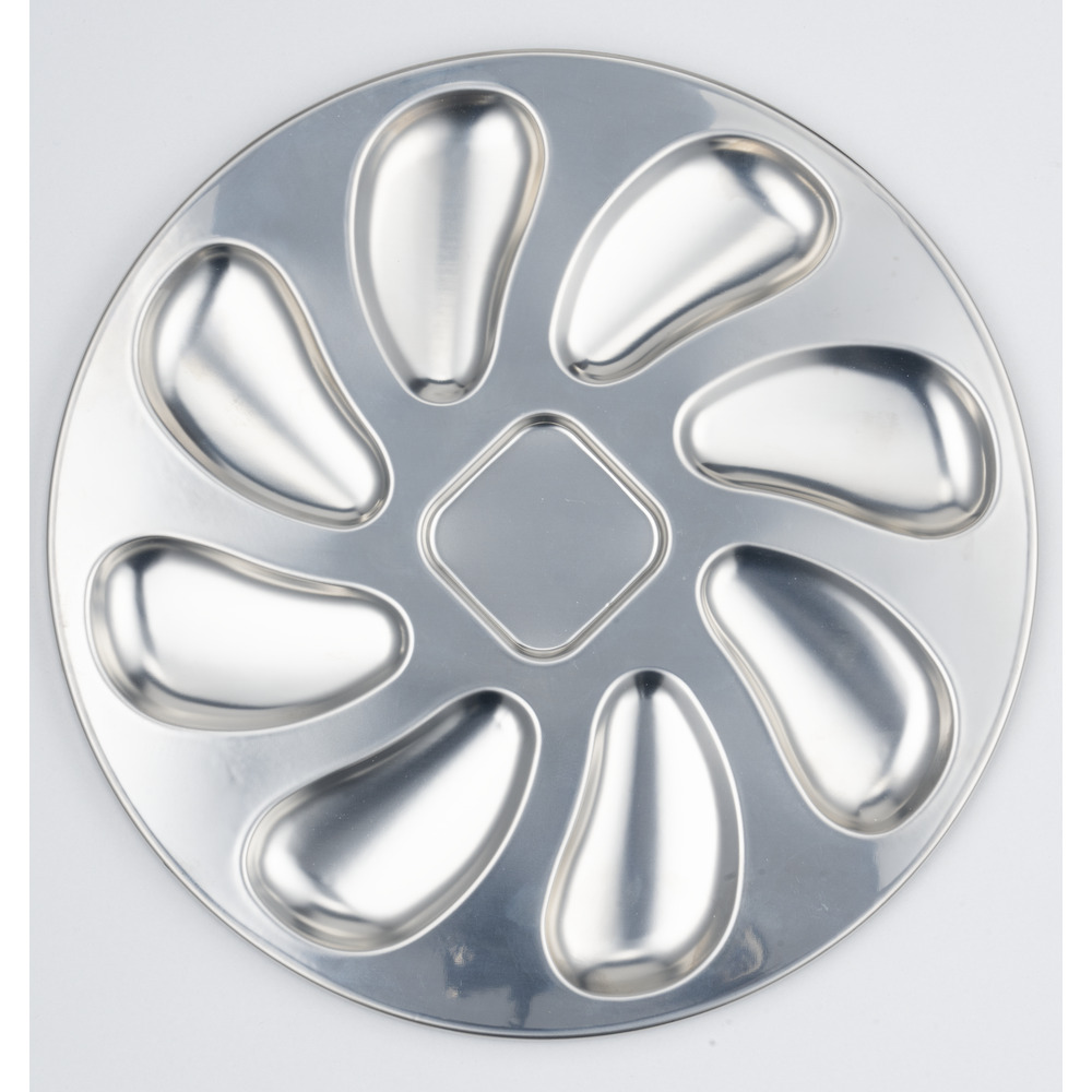 13-piece stainless steel oyster set with knife/forks/plates