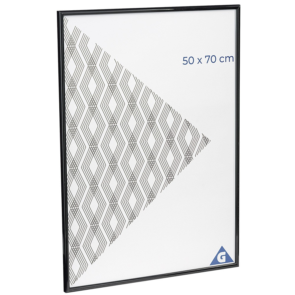 Black plastic photo frame 51x71cm for 50x70cm photo