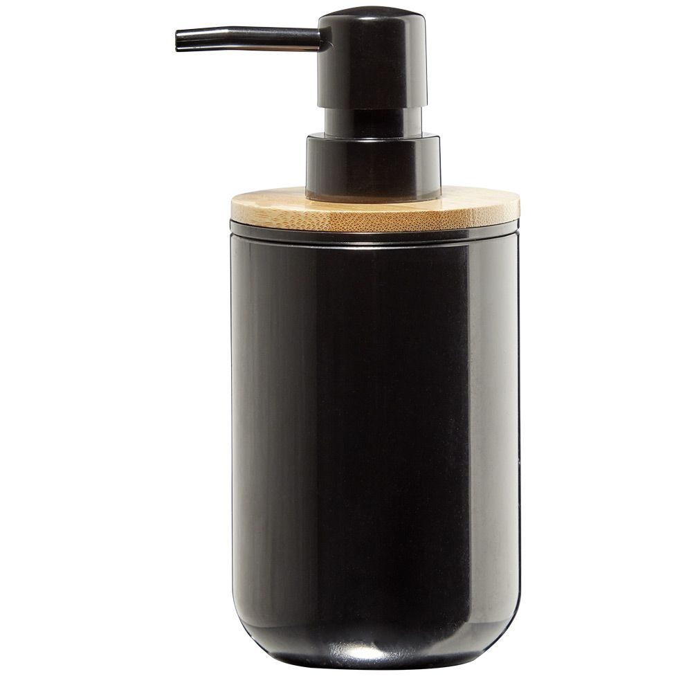 Black and natural soap dispenser