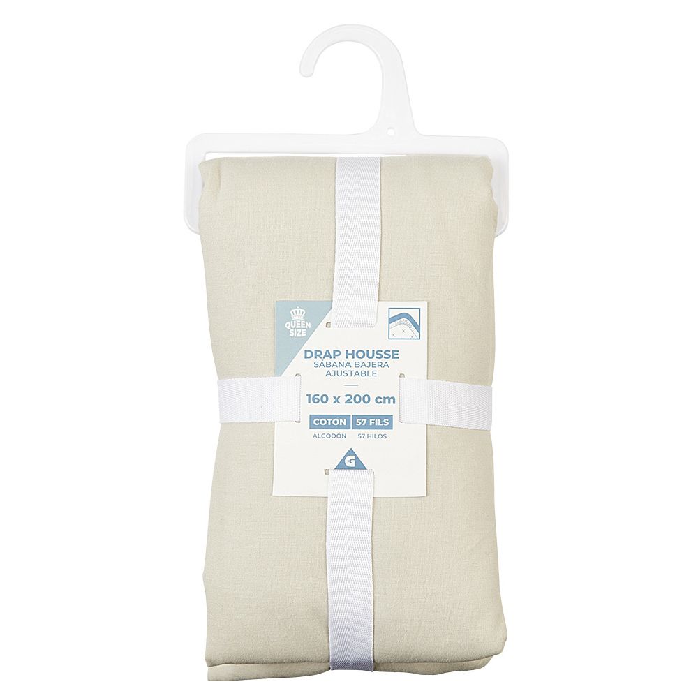 ÇARÇAF PAMBUKU NGJYRË LIRI 160X200 CM