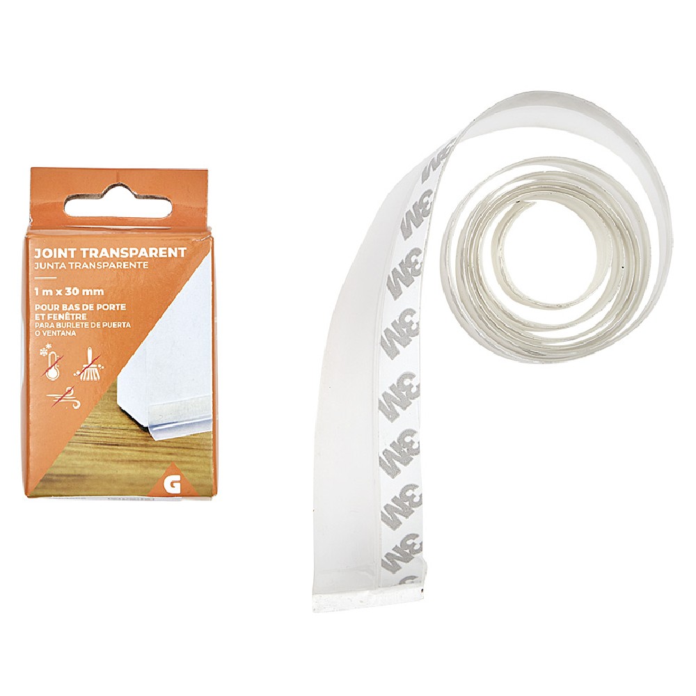 Adhesive seal for the bottom of doors and windows