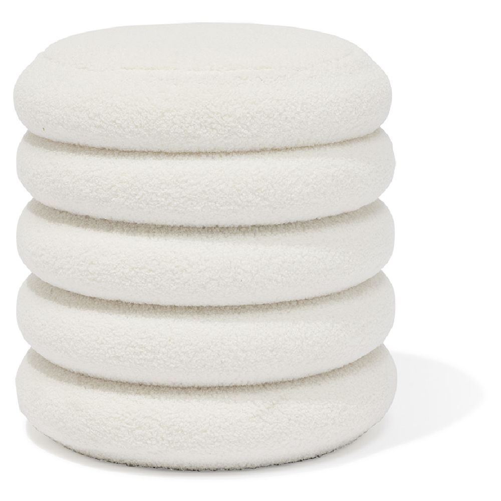 POUF CLARA KURLE D40XH40CM WT