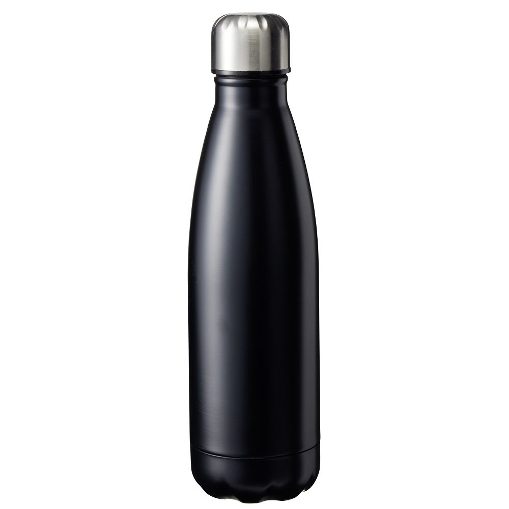 500ml black stainless steel insulated bottle