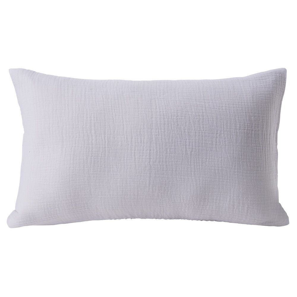 Cushion cover 30x50cm white cotton gauze