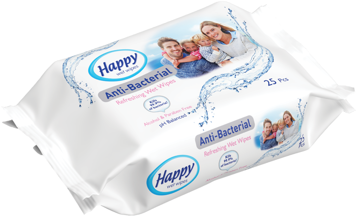 Leter e lagur antibakterial Happy 25pcs