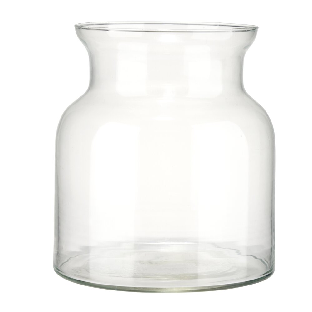 Aria transparent glass vase Ø19xH20cm