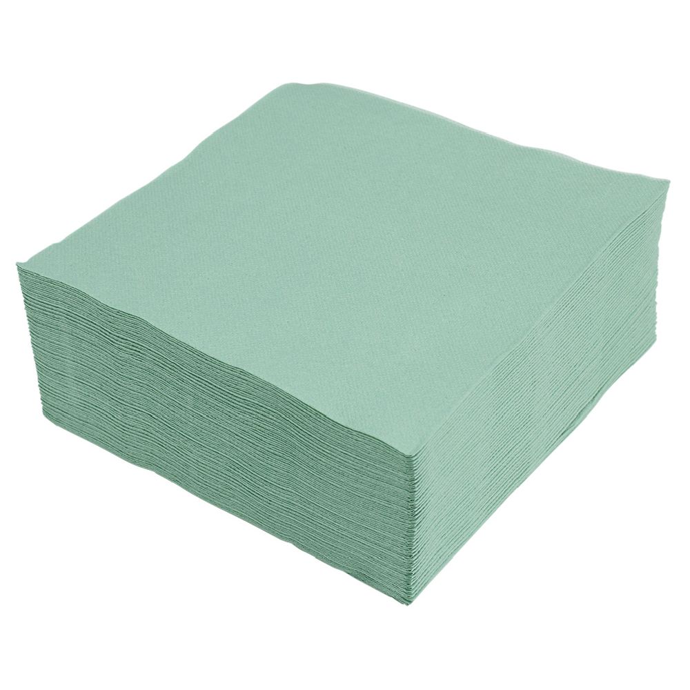 Green cotton paper napkin 38x38cm x50