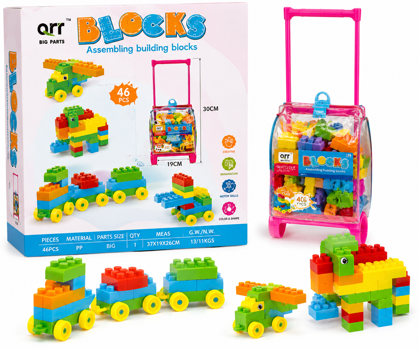 Lodër ndërtimi – puzzle me qante x46