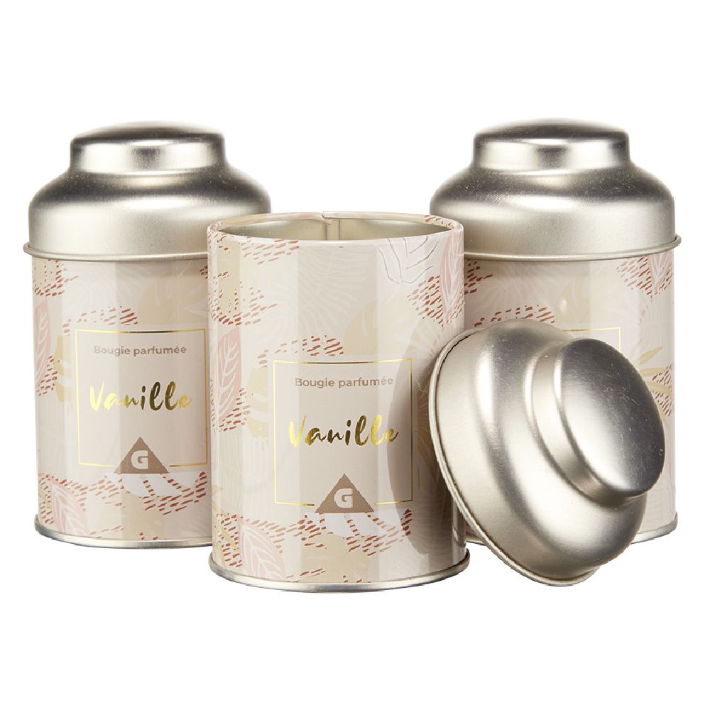 Vanilla scented candle box set x 3