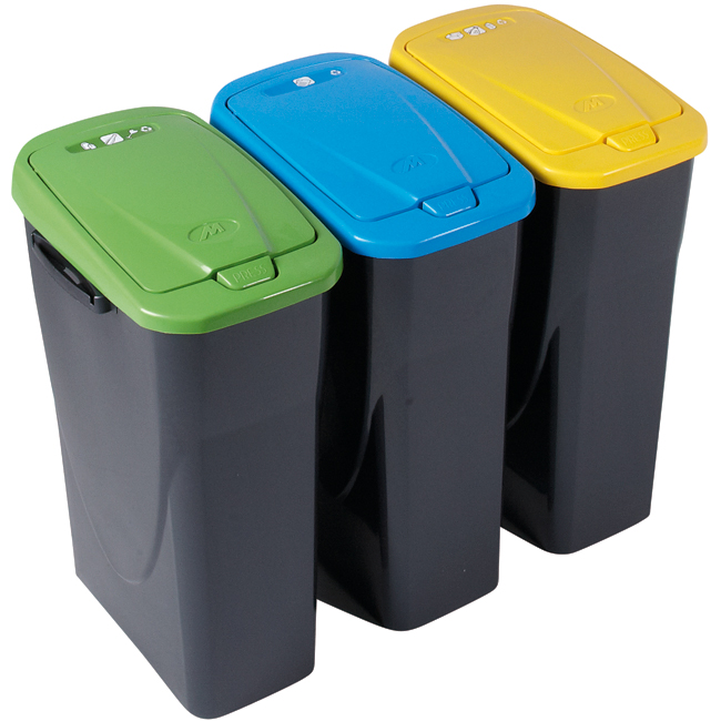 25 L yellow selective sorting bin