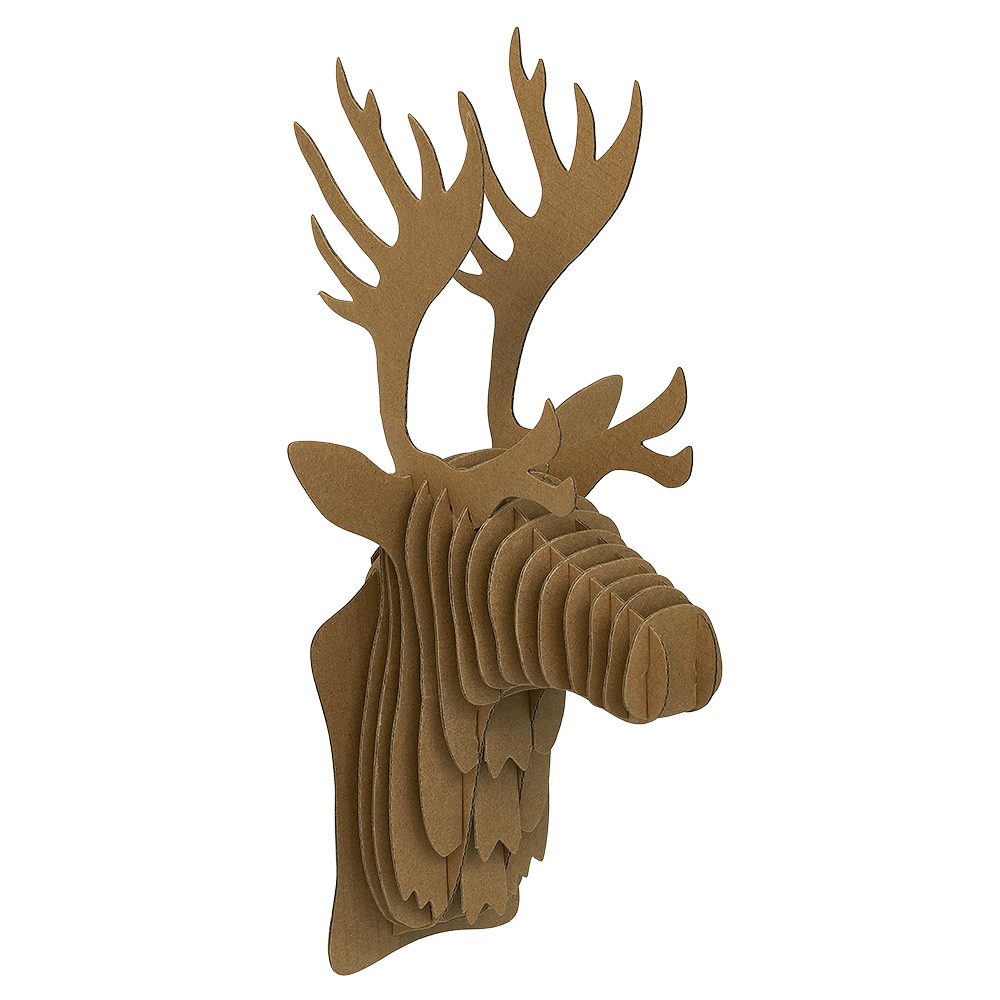 Cardboard deer head trophy