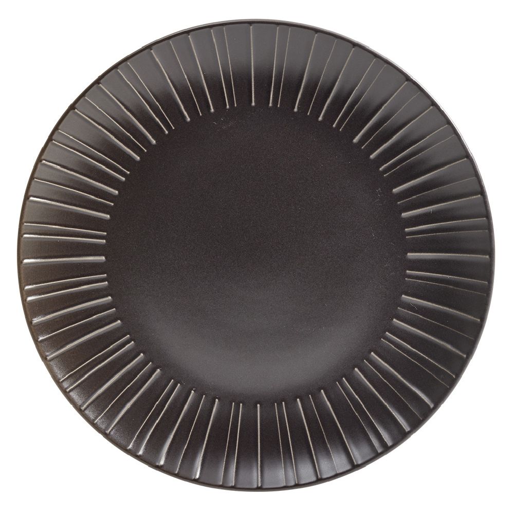 Black ceramic dinner plate Ø27cm