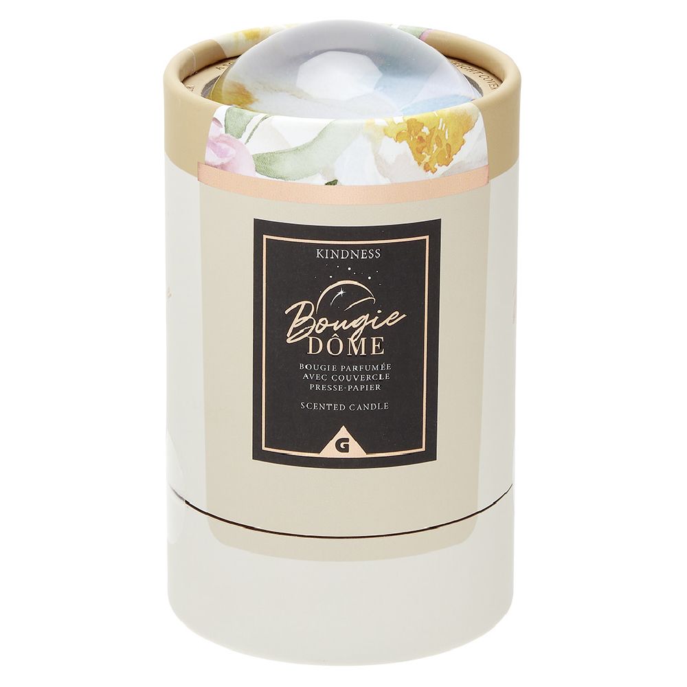 Candle in jar with matching crystal dome lid