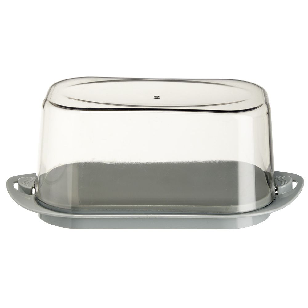 Butter dish with clip-on lid