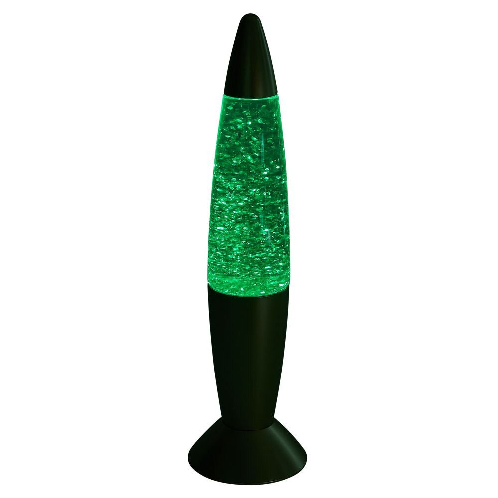 Color changing glitter lamp Ø9xH35cm silver