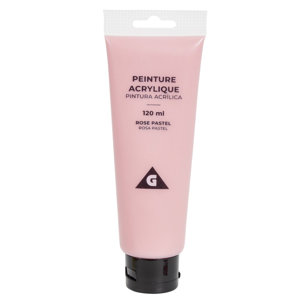 120ml pastel pink acrylic paint tube 
