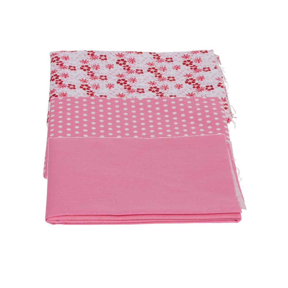 46x55 cm pink cotton fabric coupon