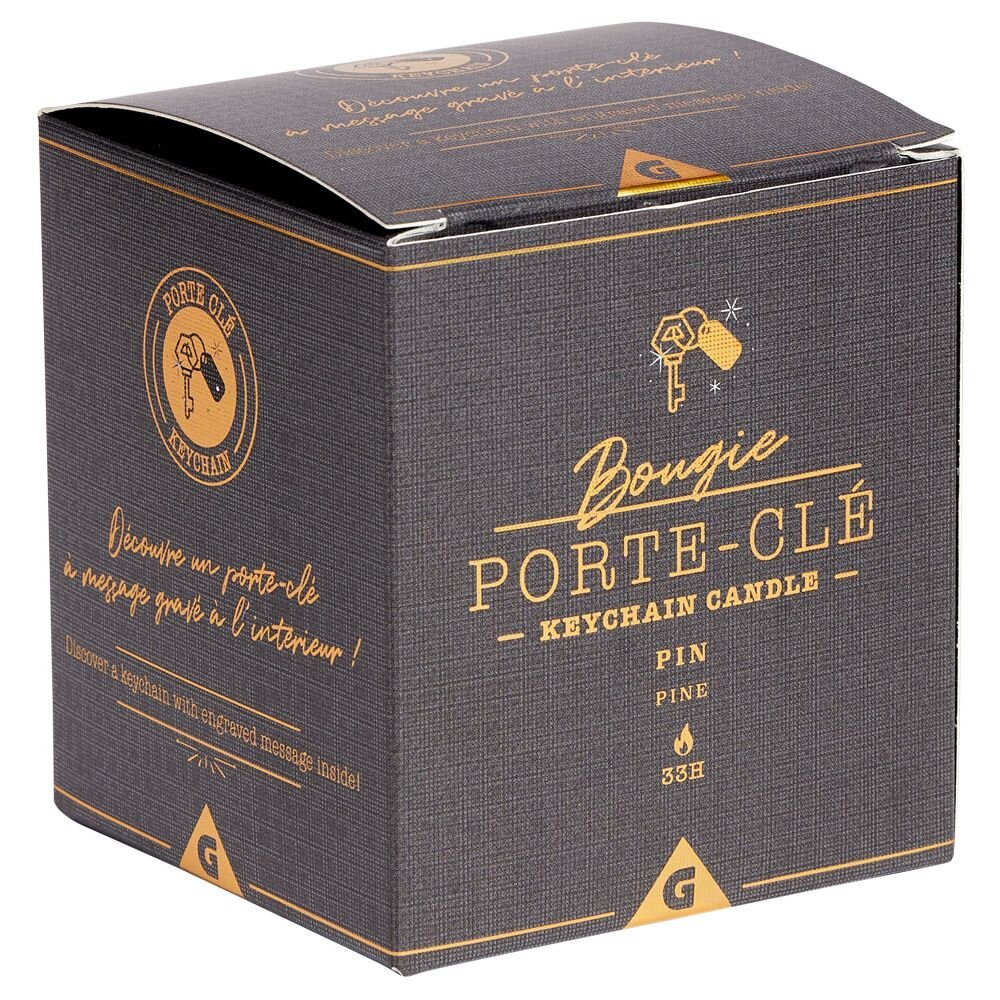BOUGIE PORTE CLE D7.3H8 DORE